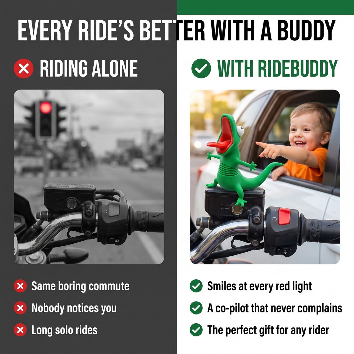 Riding alone vs riding with RideBuddy